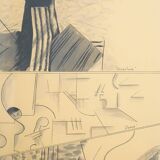 Aldo Mondino, Dance, colour lithograph on paper, 1970s