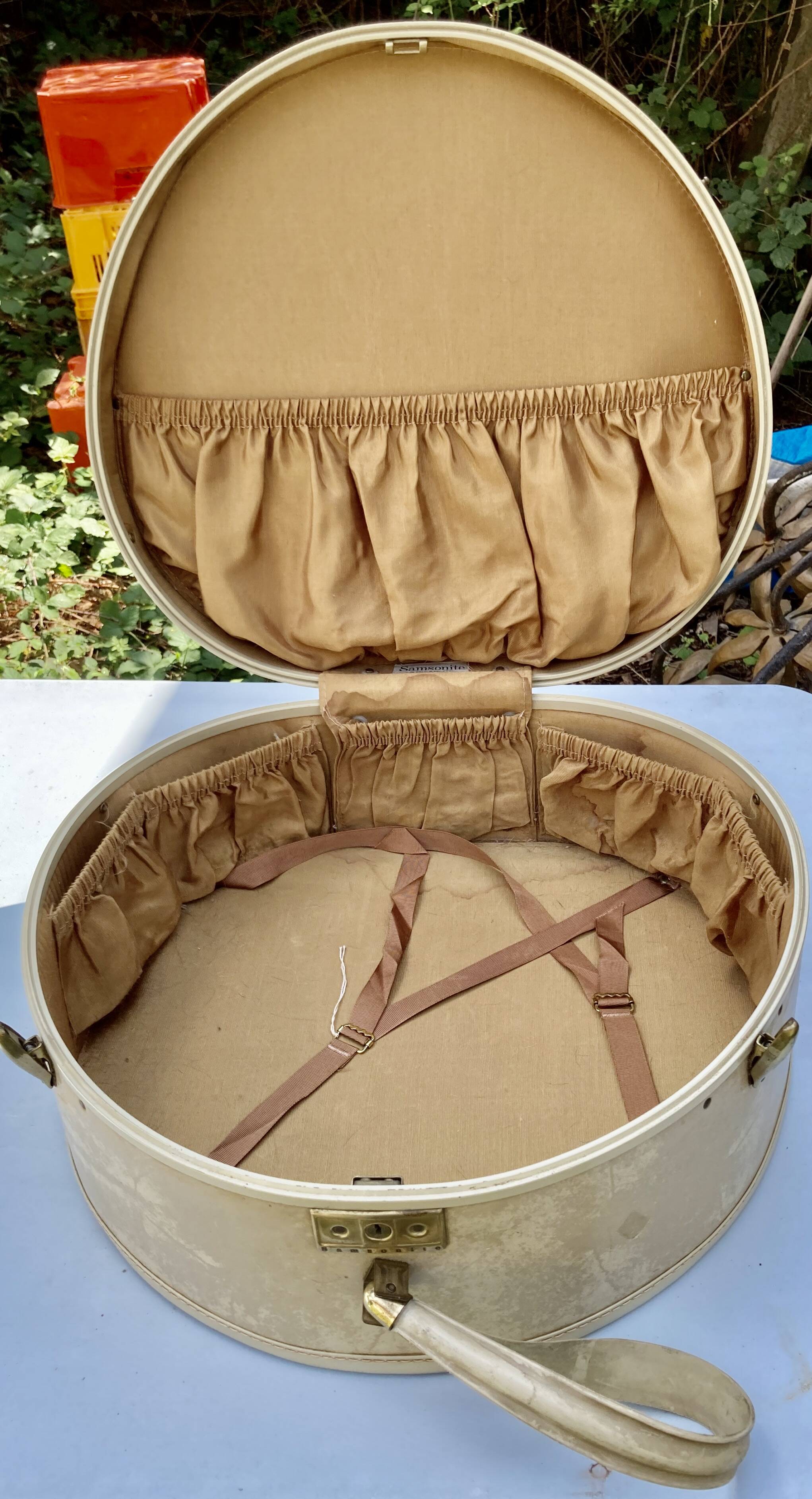 Vintage samsonite streamlite hat suitcase - liner france