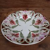 Ancien plat creux en faïence décor fleuri Saint Amand