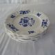 6 Sarreguemines Aubusson plates 429112 blue flowers faience