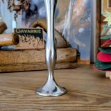 Polished metal vintage Damart soliflore – 20th-century modernist design