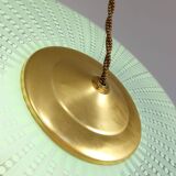 Mid-Century Italian Brass and Opaline Angel Pendant Lamp