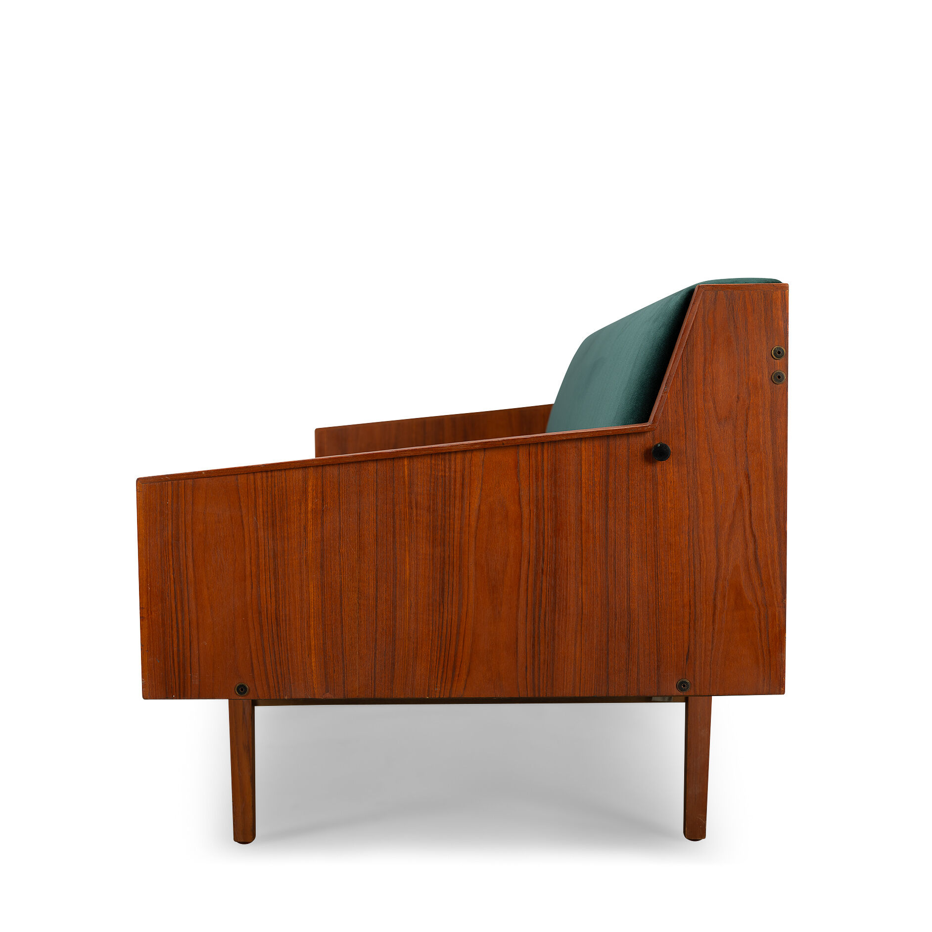 Danish midcentury modern green velvet daybed, 1960s