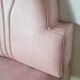 Chauffeuse vintage dossier éventail – Style Art Déco – Rose poudré