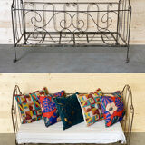 Children's bed wrought iron bench