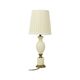 Vintage Empire Alabaster Brass Table Lamp White Lampshade 38cm