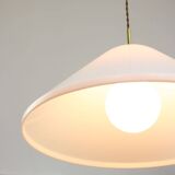 Elpis Pendant by Luigi Massoni for Guzzini in Plexiglass & Brass, 1970s
