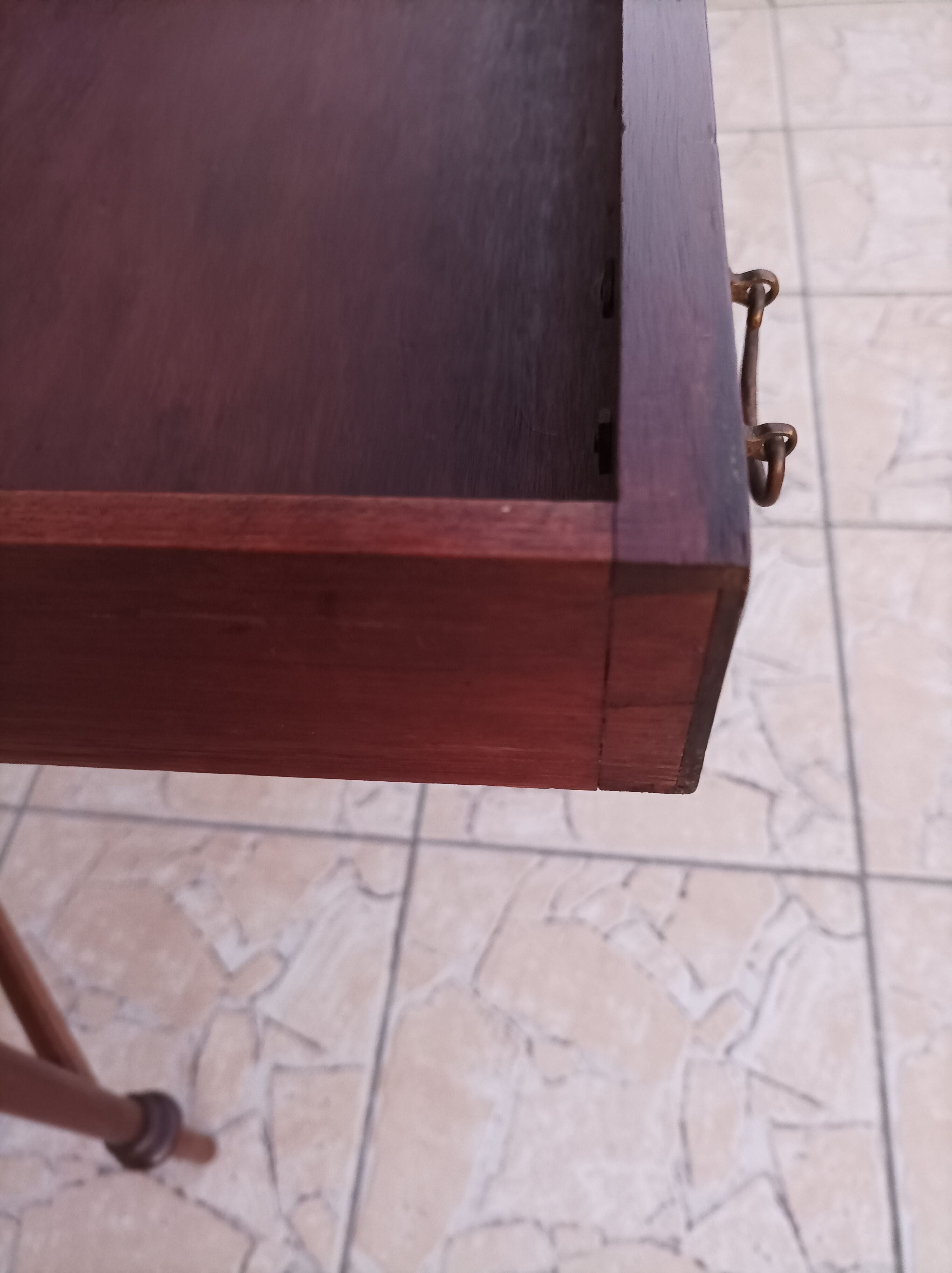 Game table in mahogany late 19th