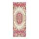 2x7 Vintage Burgundy Cream Turkish Runner Rug, 80x214Cm