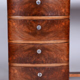 Art deco walnut writing desk designed by Jindrich Halabala, Czechia, 1920s