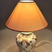 Fine porcelain lamp gilded with gold by Laure Selignac, Paris.