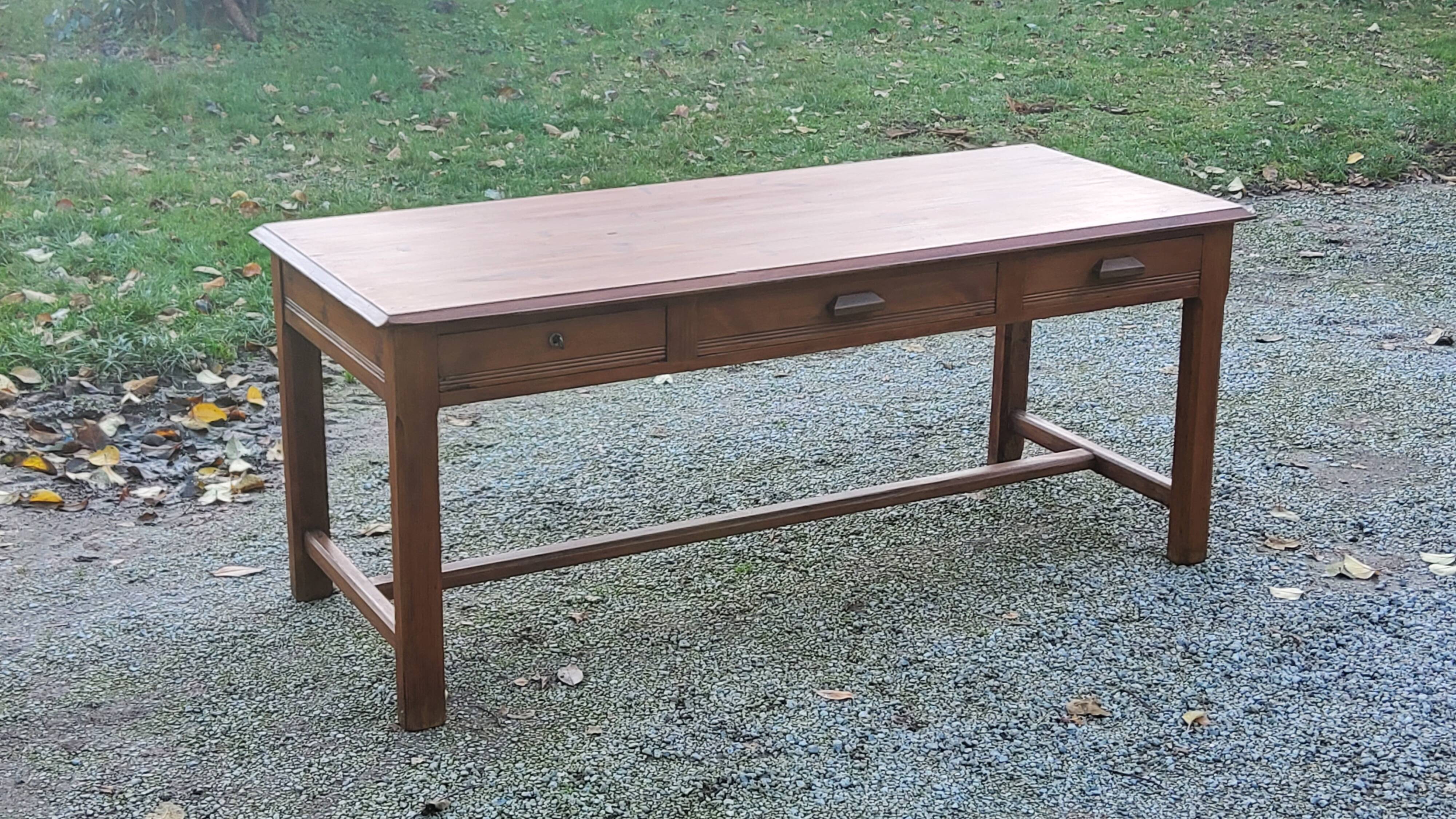Farm table early 20th century 3 spacer drawers 180cm