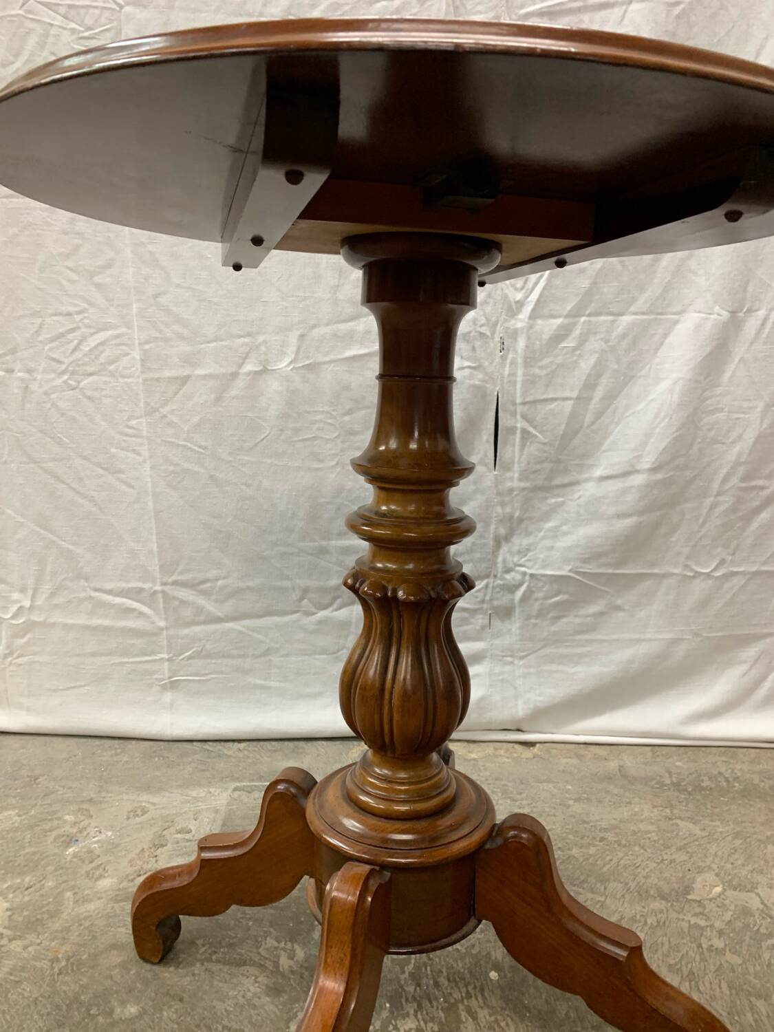 Antique Louis Philippe Walnut Tilting Pedestal Table
