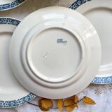 6 Assiettes plates Terre de fer Longchamp modèle René Made in France