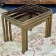 Set of 3 brass nesting tables by Guy Lefevre for Maison Jansen