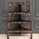Corner shelf of China lacquer red background decoration golden highlights XXth