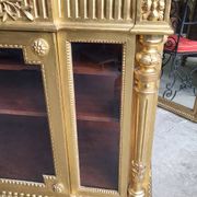 Louis xvi display cabinet in gilded wood