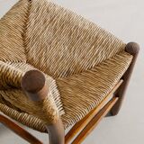 Chaises de salle à manger françaises en bois « N 19 » du milieu du siècle par Charlotte Perriand, années 1950