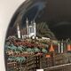Decorative wall plate Longwy Grand Feu n°3632 Lyon at night - hand decorated