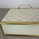 Rare hollywood regency paul evans style bicolor magazine holder, italy 1970