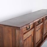 Large brutalist Aranjou sideboard in elm, 1960s