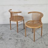 Pair of Herbert Ohl chairs for Lubke, 1980s