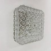 Mid-century crystal wall light / ceiling light by Limburg Glashütte, 1970s Germany