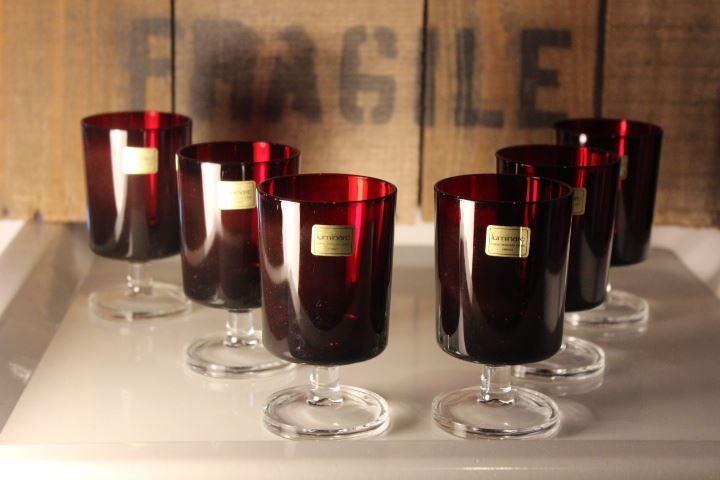 Vintage Luminarc wine glasses