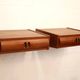 Set of vintage floating nightstands in teak with drawers *** Denmark 1970