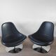 Pair of Tirup Ikea leather armchairs