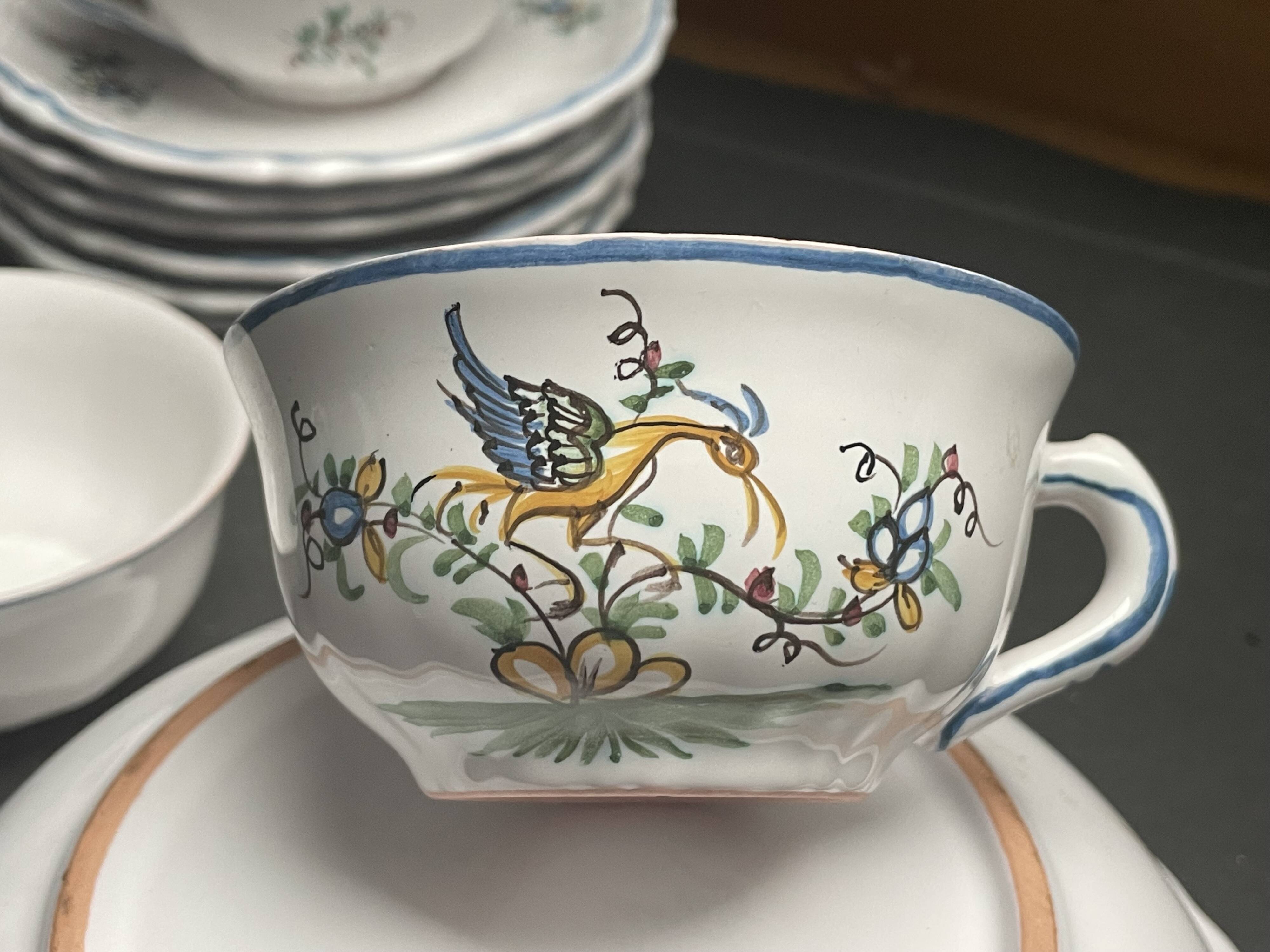 Service cafe ou the faience moustiers