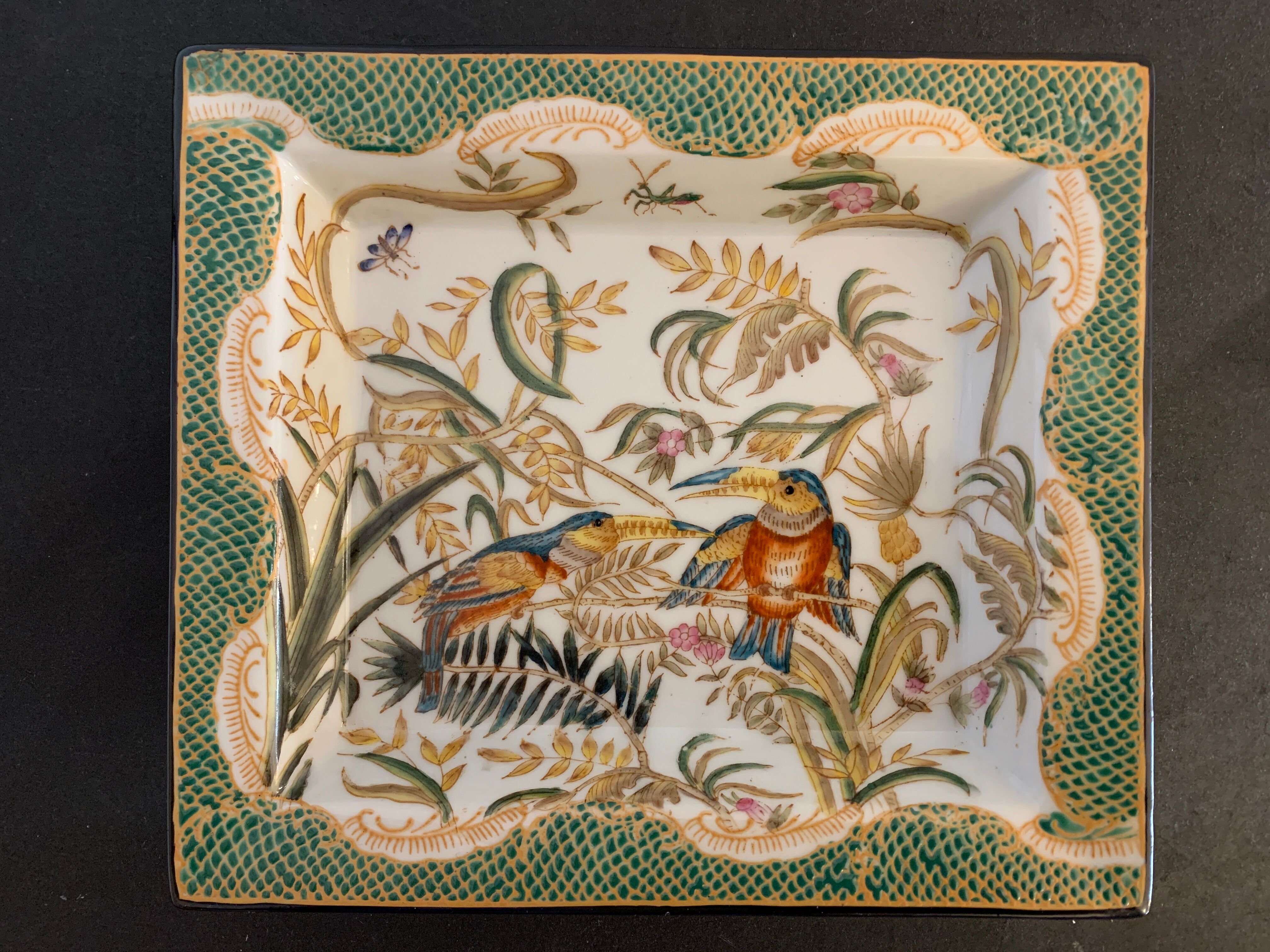 Empty hand-painted porcelain pocket Fabienne Jouvin