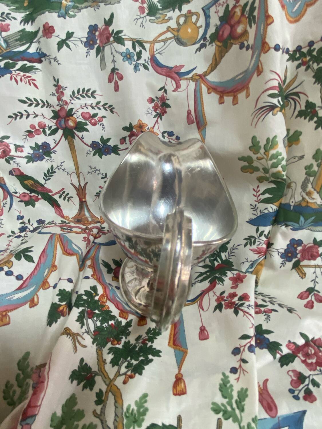 Antique silver-plated gravy boat stamped Birks