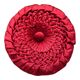 Round cushion in vintage pleated velvet
