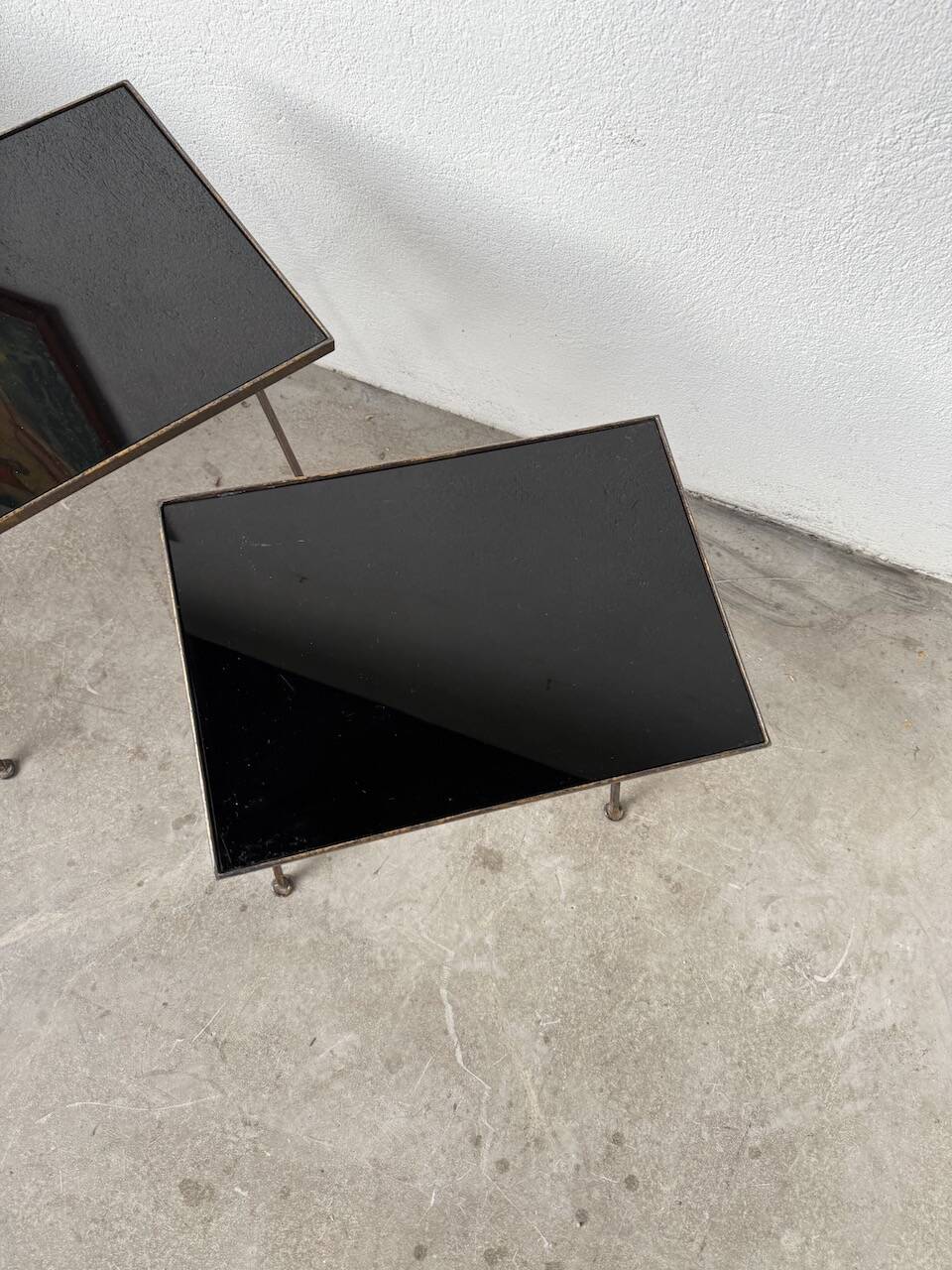 Adnet 1950s nesting tables trio