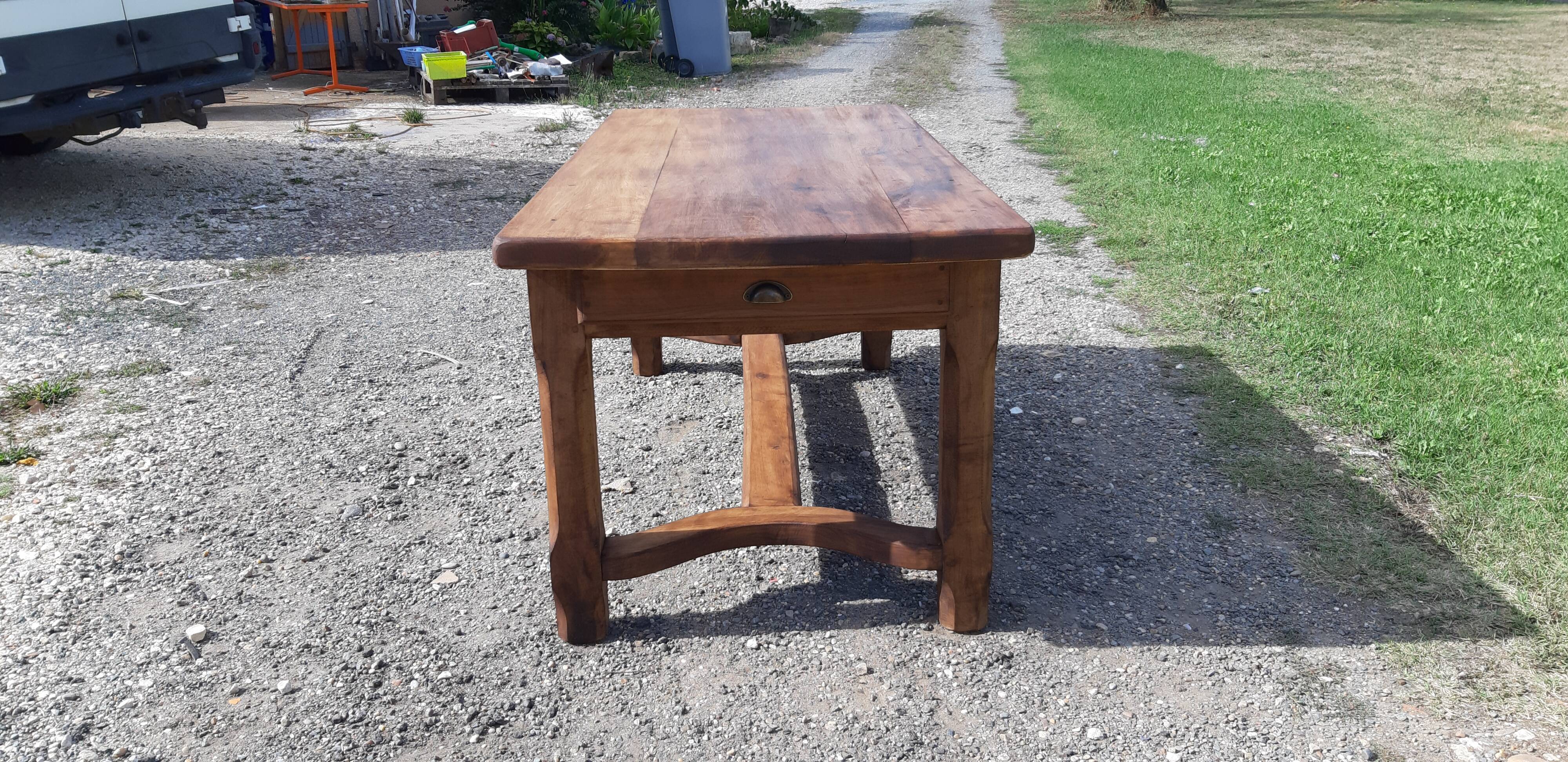 Table de ferme début 20ème en merisier