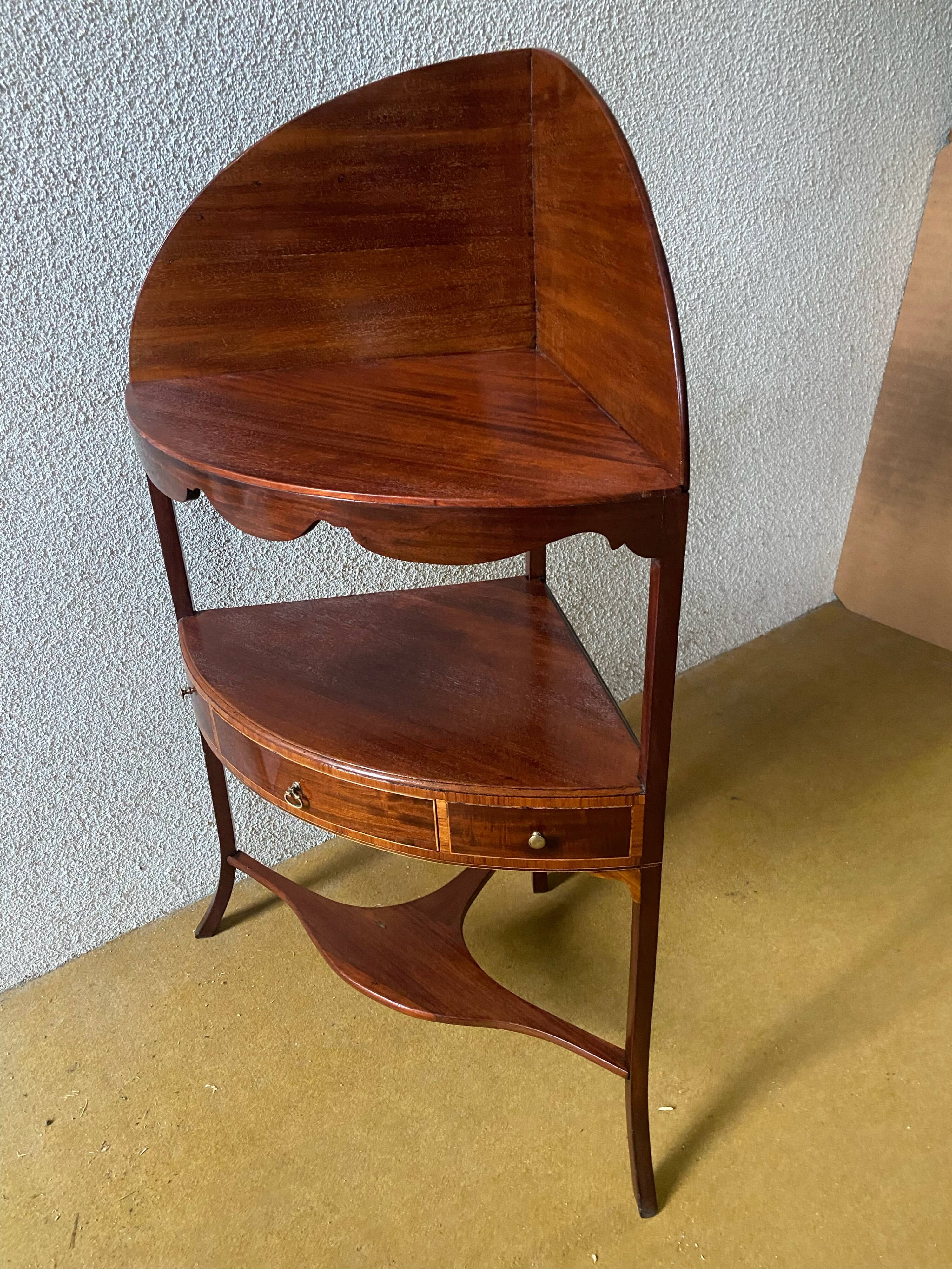 19th century mahogany corner cabinet