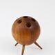 Tripod chandelier ball by Carl Aubock in walnut, Austria, 1950s.