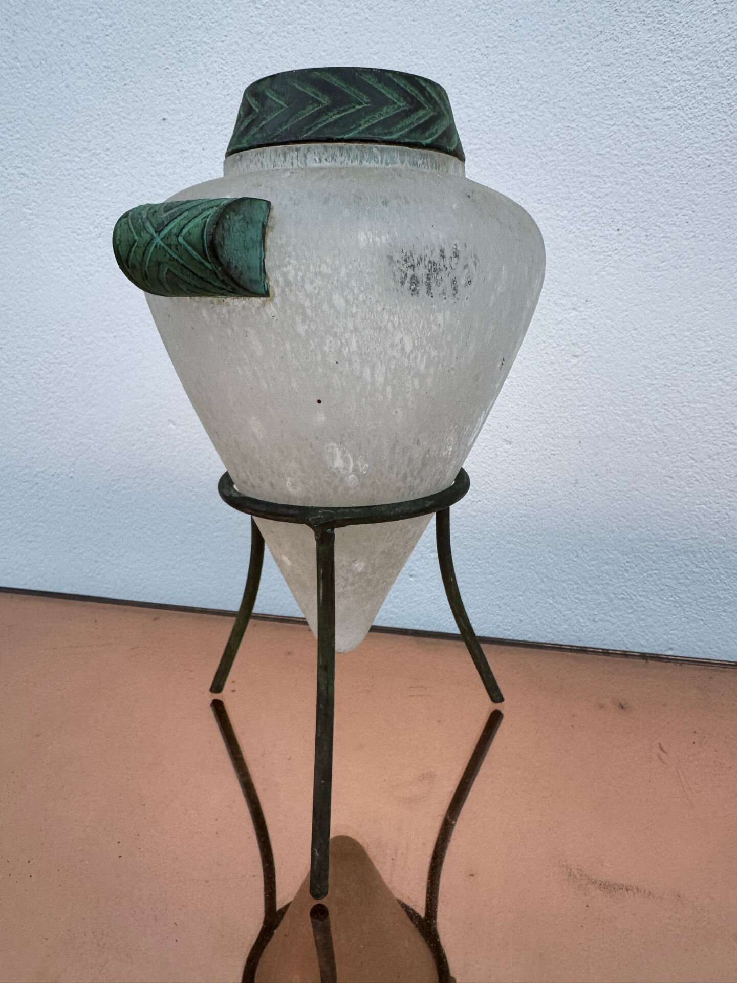 Vase verre Murano Scavo années 80