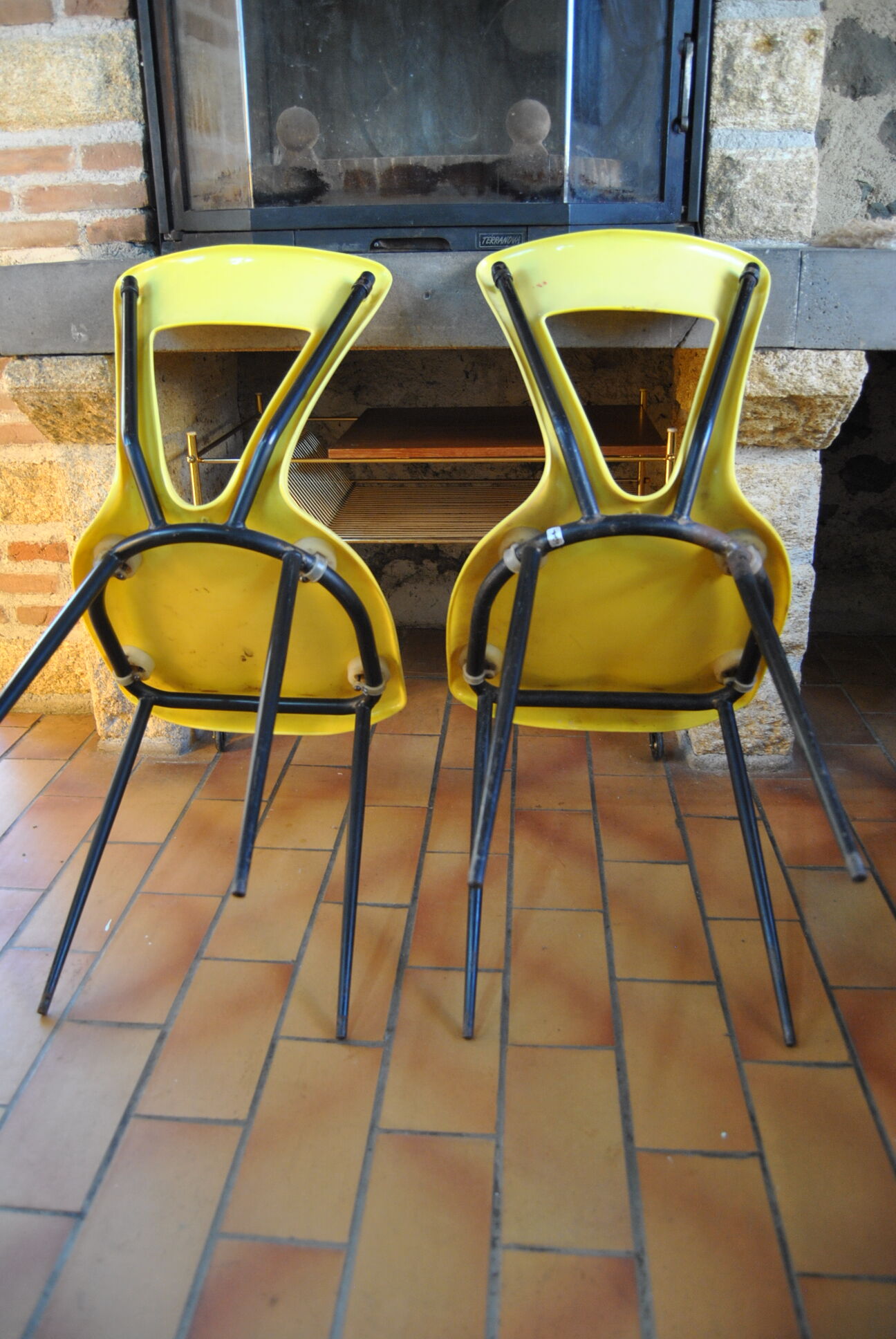 Pair of Gilac vintage 70s design chairs