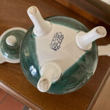 Tripod chocolate pot, Gien earthenware, vintage 60s