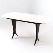 Table basse attribuée à Guglielmo Ulrich avec plateau en marbre de Carrare