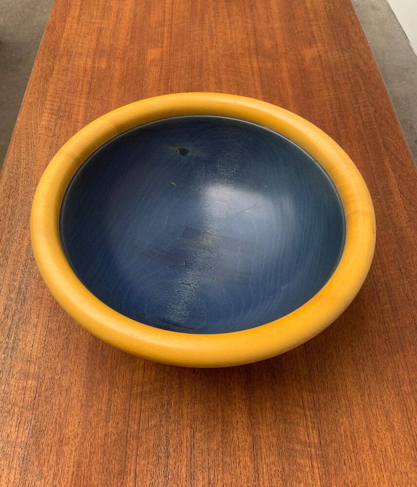 Postmodern Italian Wooden Bowl by Pietro Manzoni