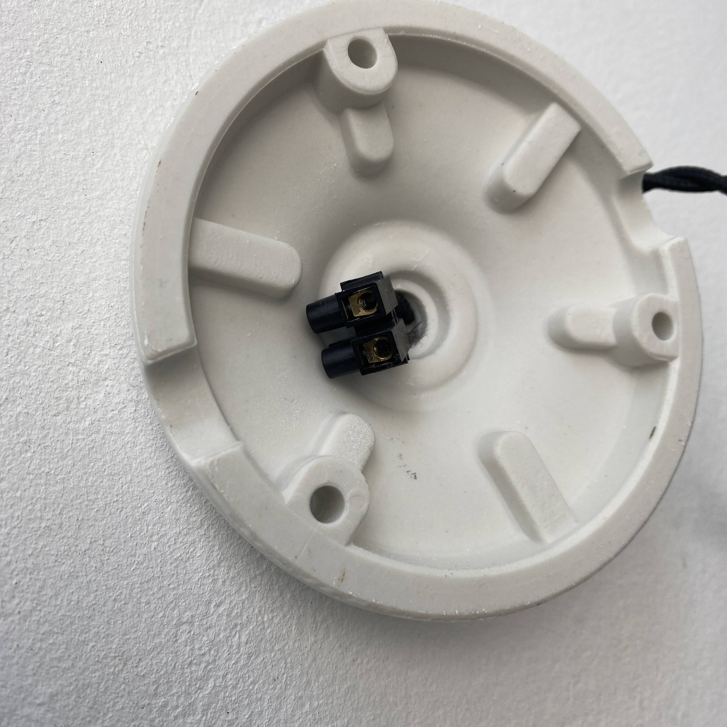 OLD SMALL INDUSTRIAL WHITE ENAMEL PENDANT