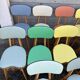 (lot) 14 Heart Compass Multicoloured Chairs