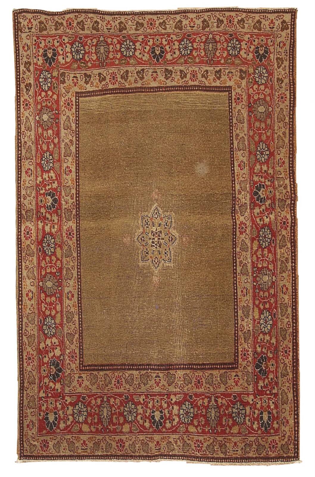 Handmade antique Persian Tabriz rug 121cm x 167cm 1900s