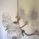 Suspension 50s/60s Arlus in brass and glass