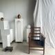 Large fauteuil en bois à dossier inclinable réglable