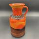 Vintage Jasba Fat Lava vase in orange and red – German ceramic from the year.