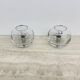 Pair of Nachtmann Leuchten design sphere crystal table lamps, 1970s